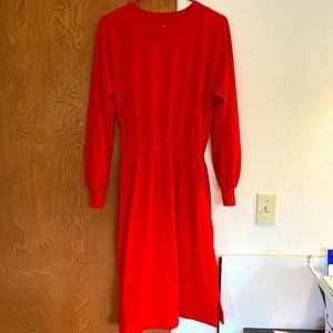 Vintage 80's red Ward's dress, size medium, good condition